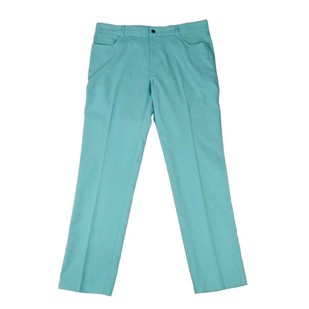 Peter Millar EB66 Performance Stretch Blue Chino 5 Pocket Golf Pants 38 x 32.5